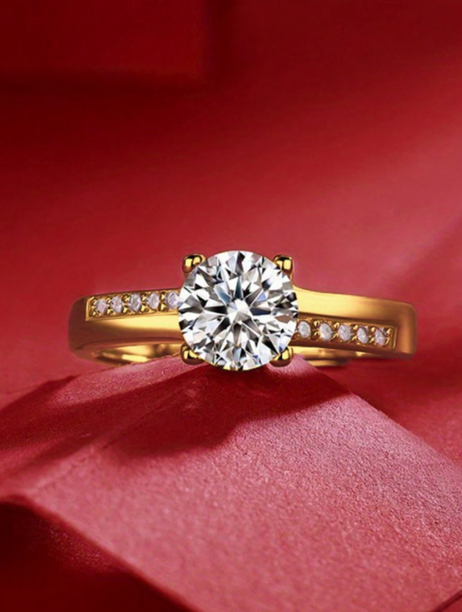 S925 Silver Moissanite Ring | Wishing Fountain