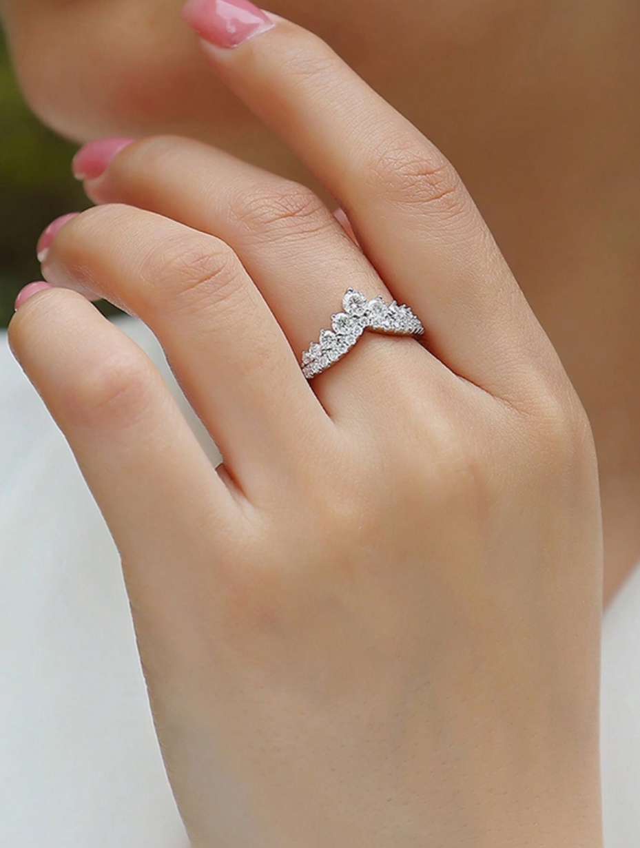 Moissanit-Ring | Sterling Sølv-Udstråling
