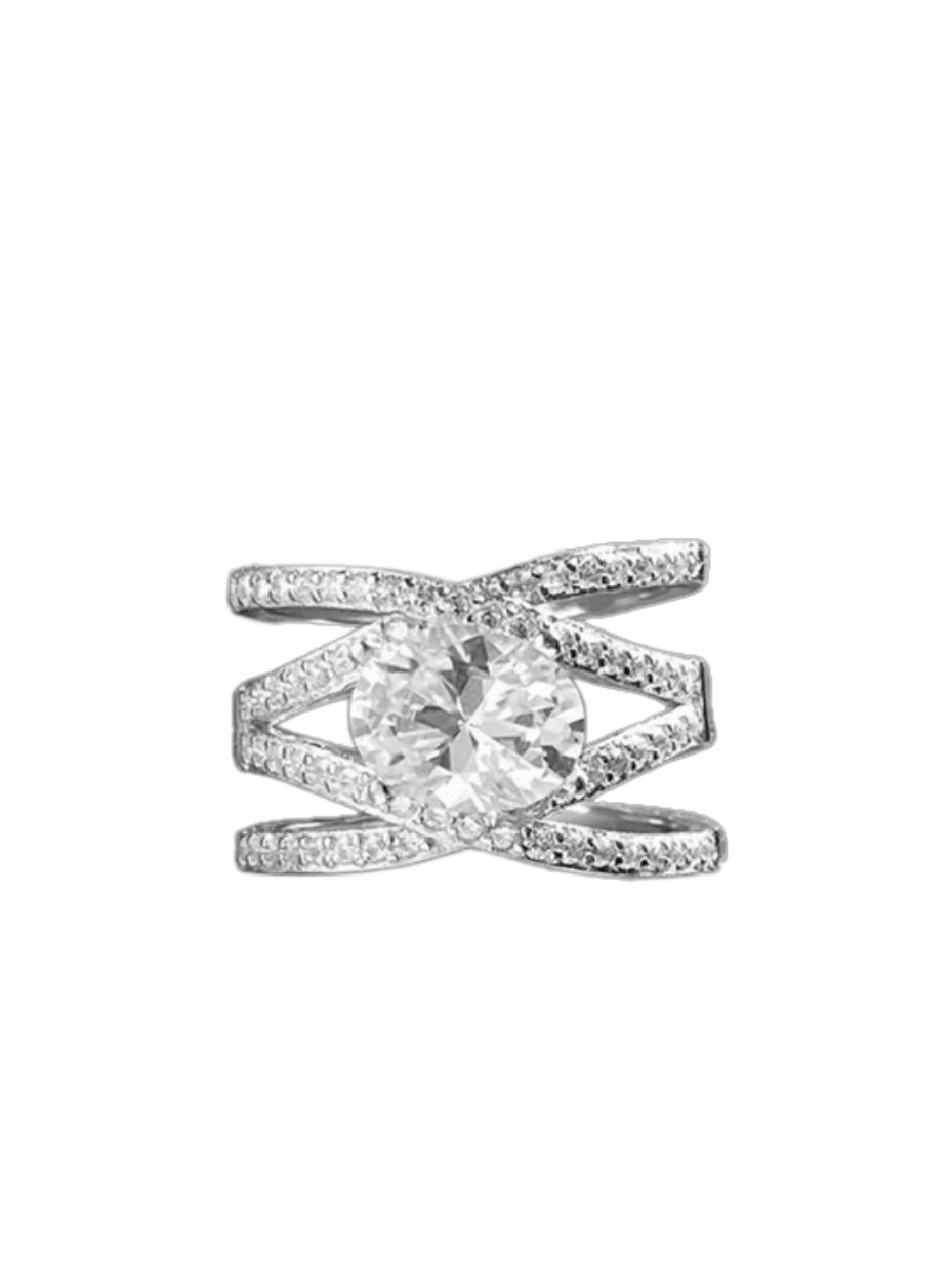Elegant Sterling Ring | Æggeformet Udstråling