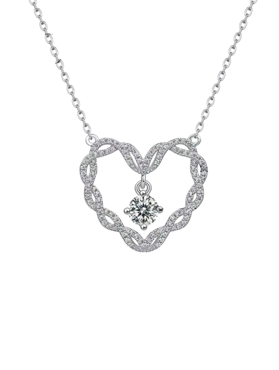 Moissanite Love Pendant Necklace | Sparkling & Radiant