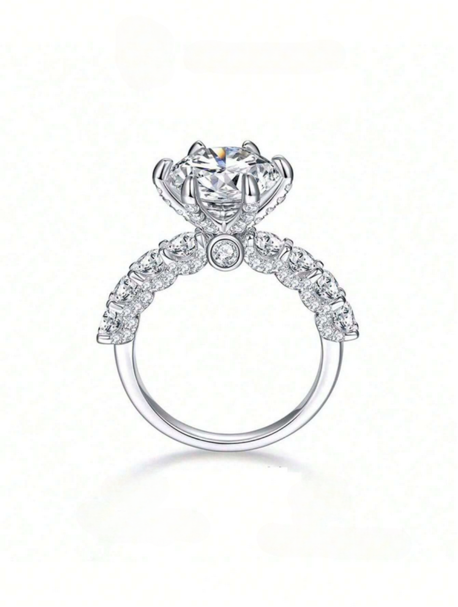 Moissanit Ring | Luksus Smykker i Sterling Sølv