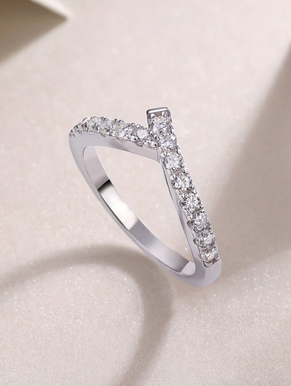 Sterling Moissanit Ring | Elegante Sølvsmykker