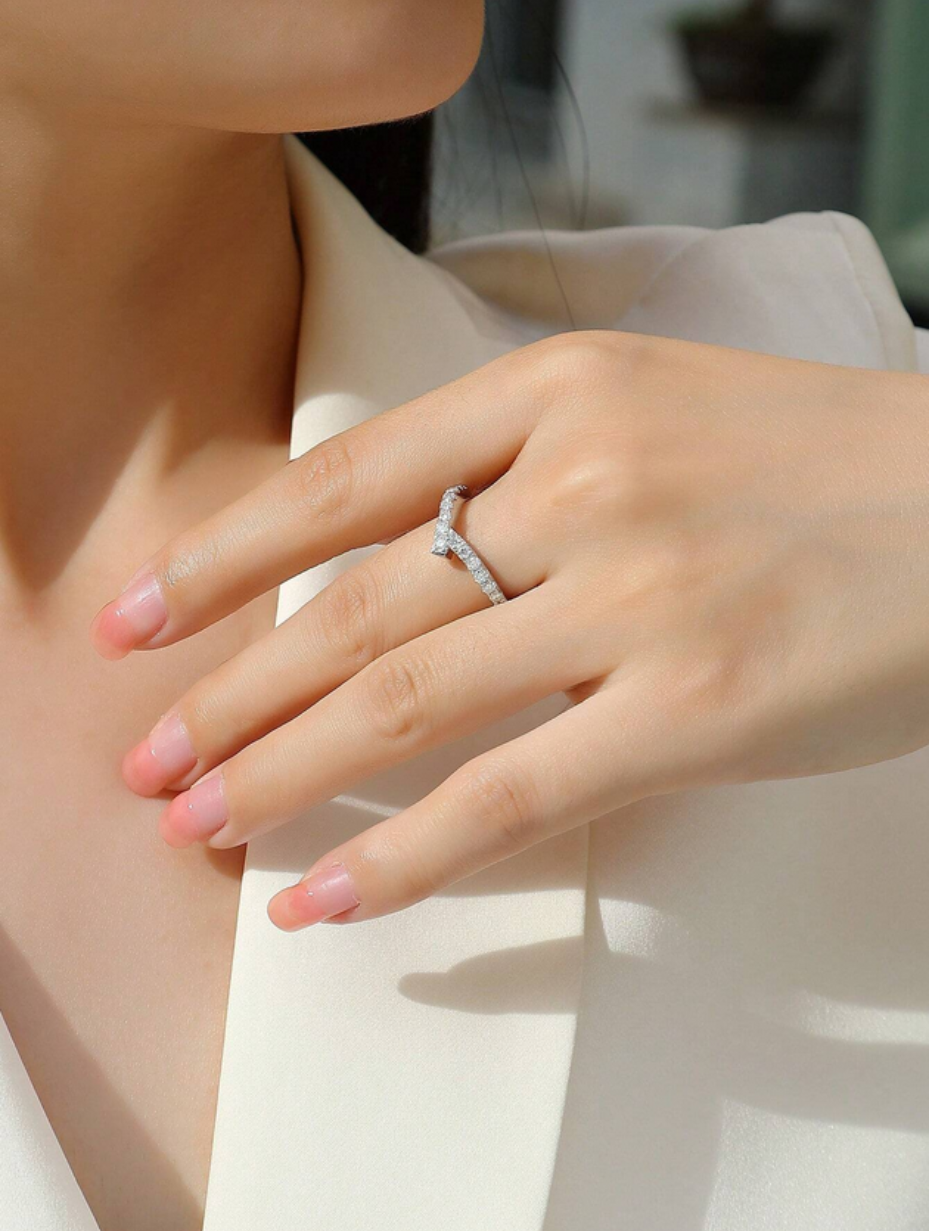 Sterling Moissanit Ring | Elegante Sølvsmykker