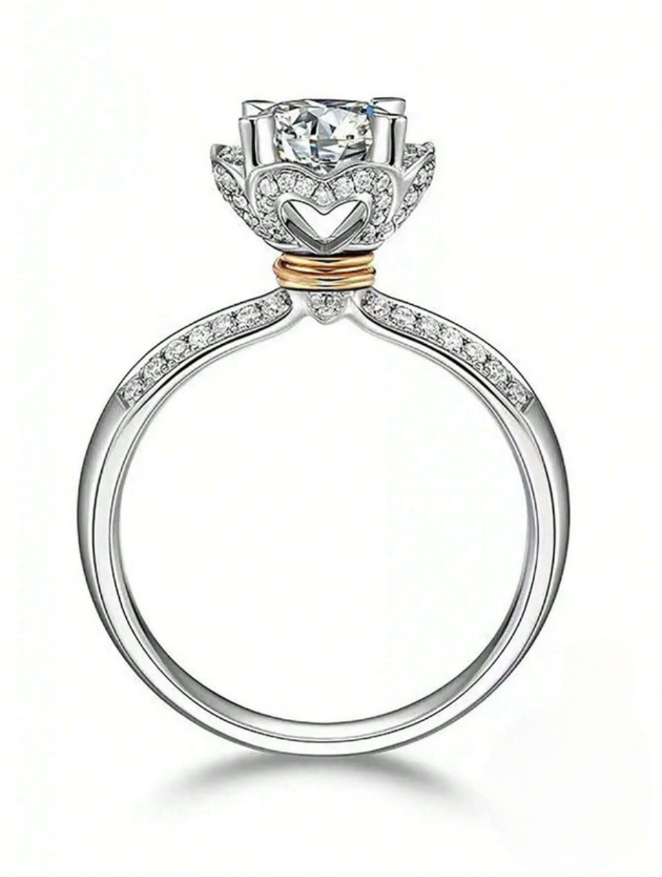 Moissanit Blomster Ring | Smykker i Sterling Sølv