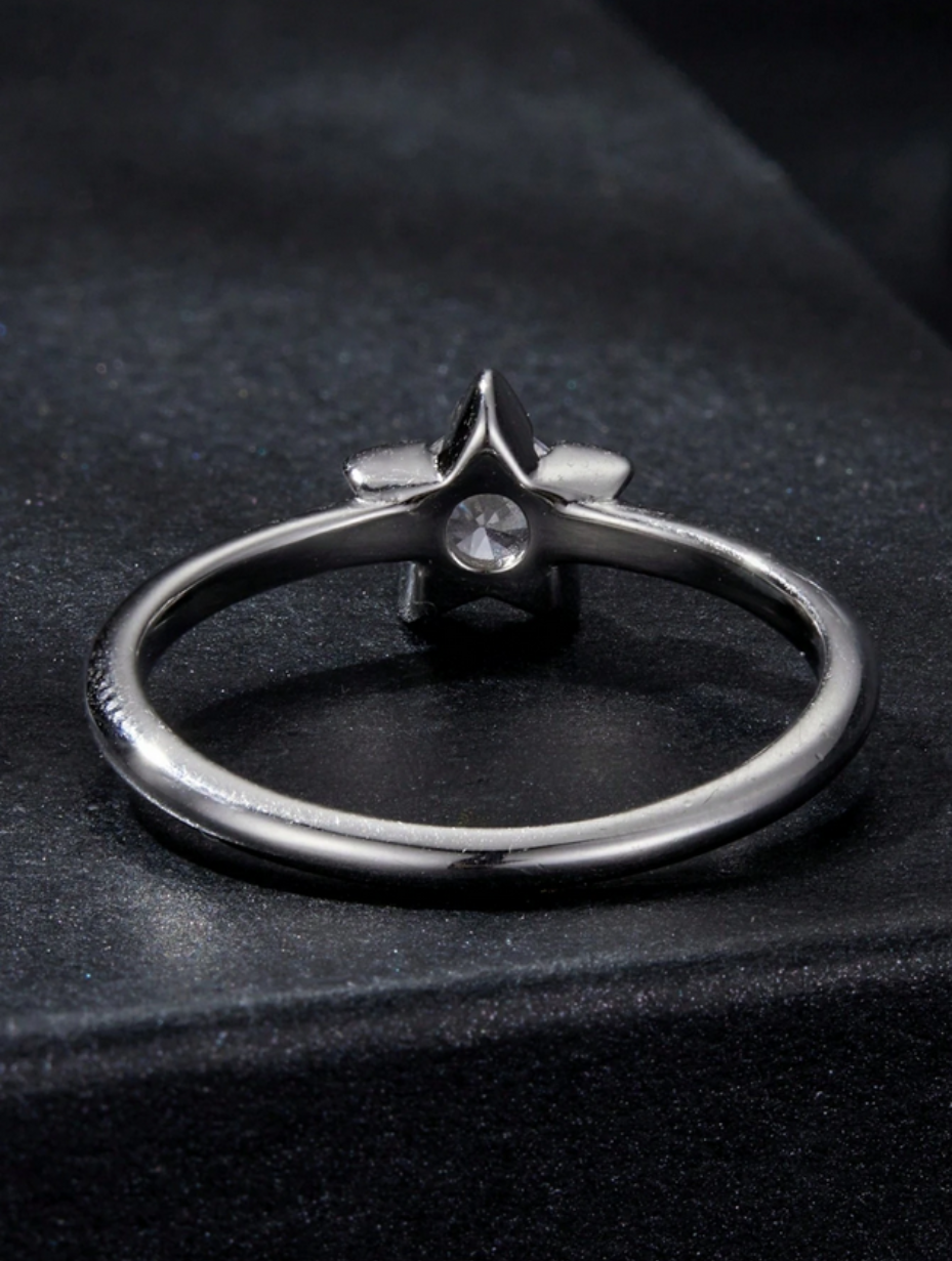 Star Moissanite Ring | Sterling Silver