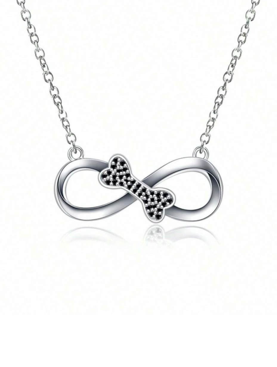 Black Moissanite Bowknot Choker Necklace | Elegant Symbol of Eternity