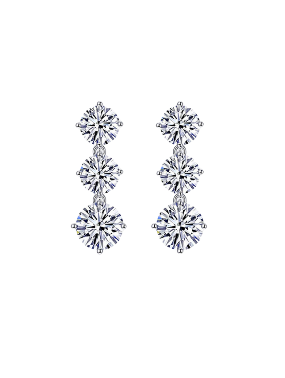 Luxury Moissanite Stud Earrings | Elegant Sparkle