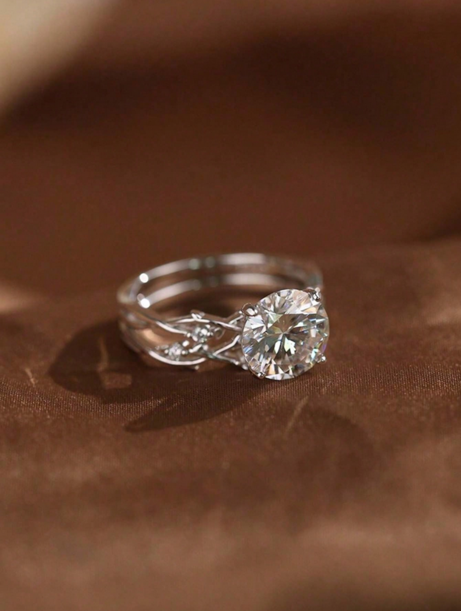 Elegant Moissanit-Grenring | Luksuriøst Design