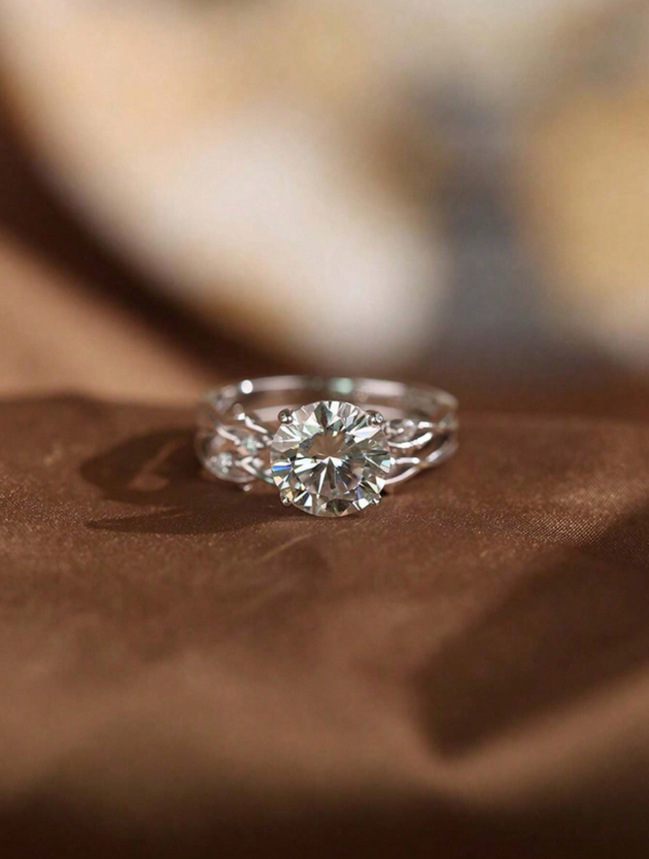 Elegant Moissanit-Grenring | Luksuriøst Design