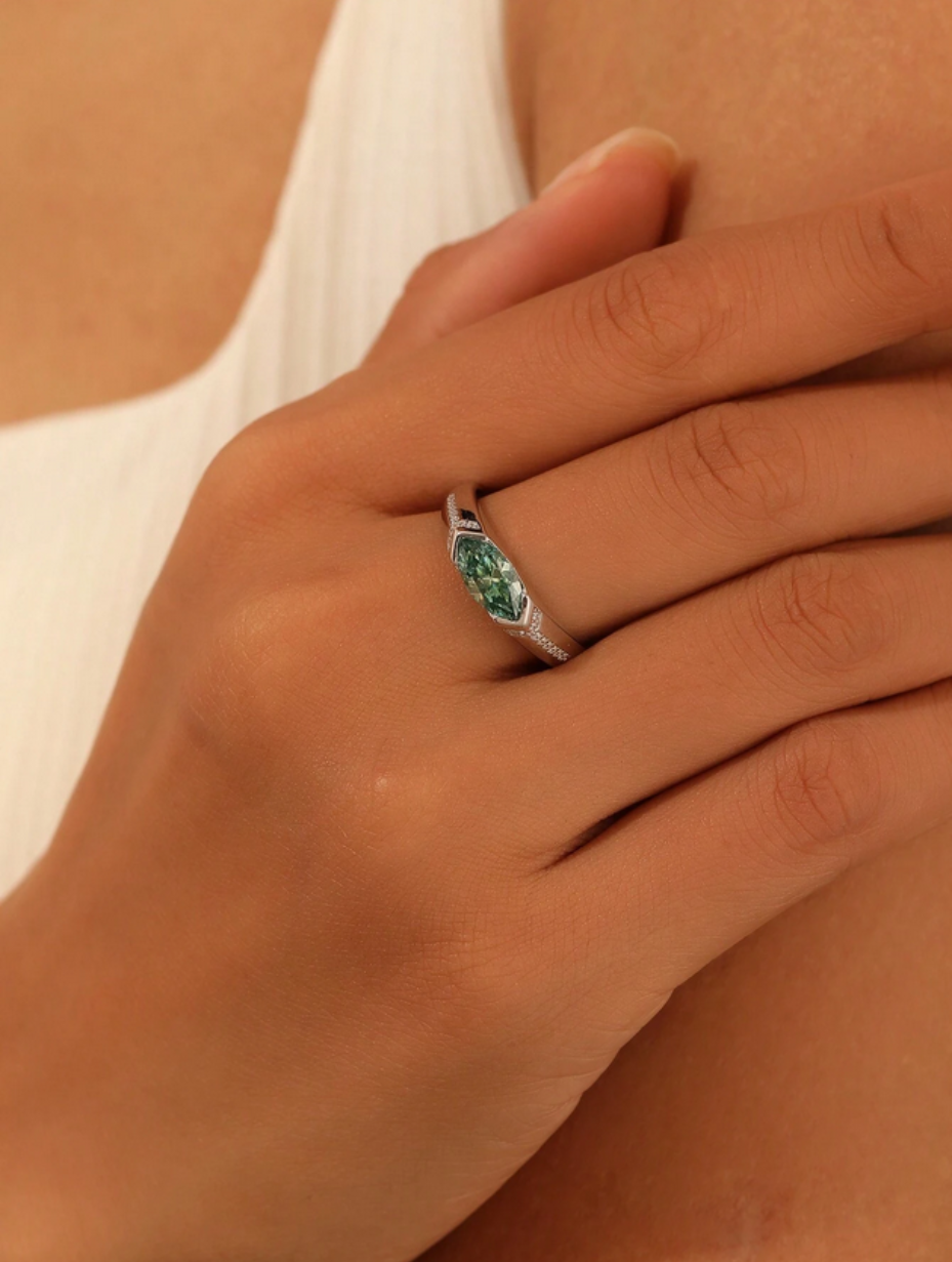 Hip-Hop Moissanite Ring | Unisex S925 Style