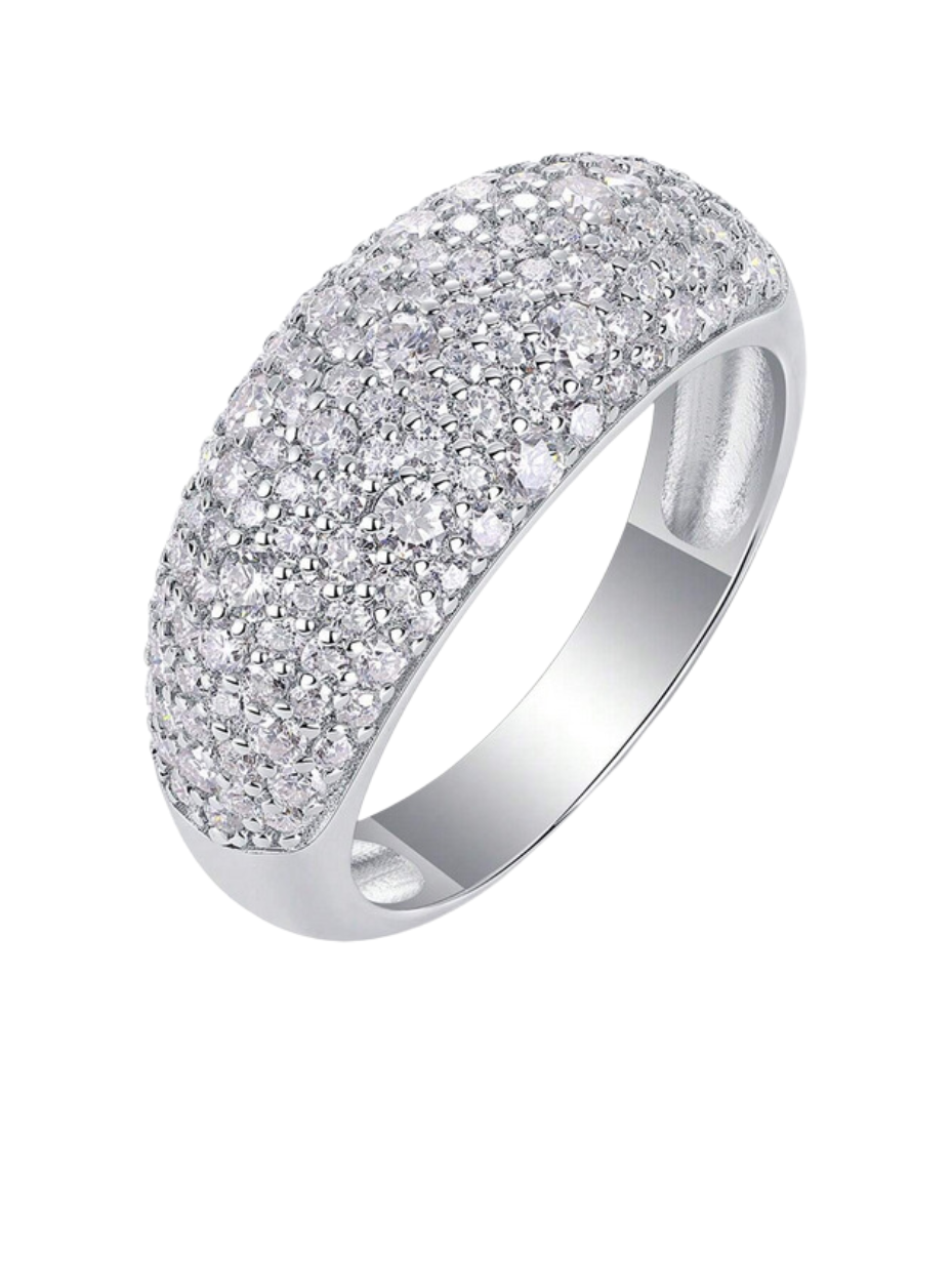 Moissanit Guld Ring | Elegant Glitrende