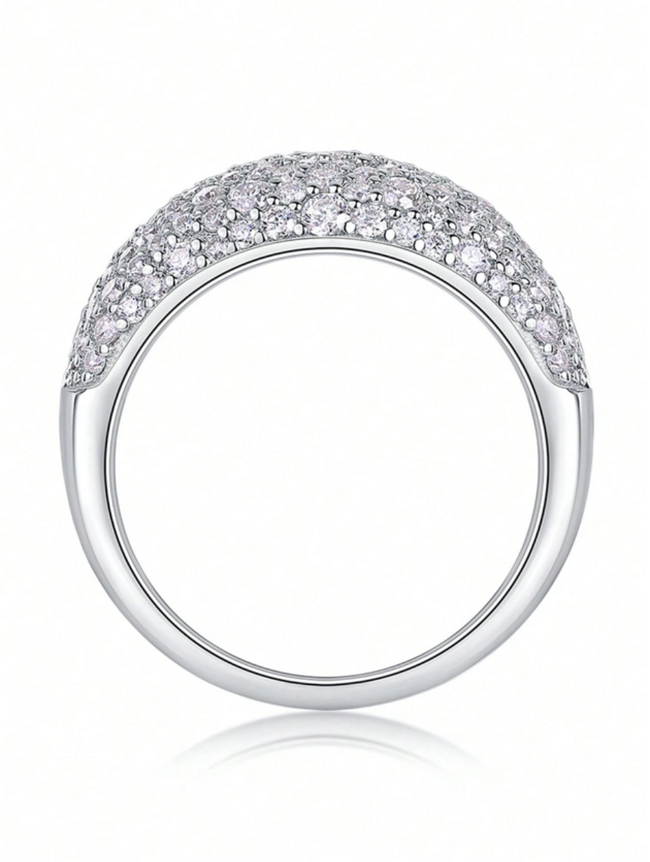 Moissanit Guld Ring | Elegant Glitrende