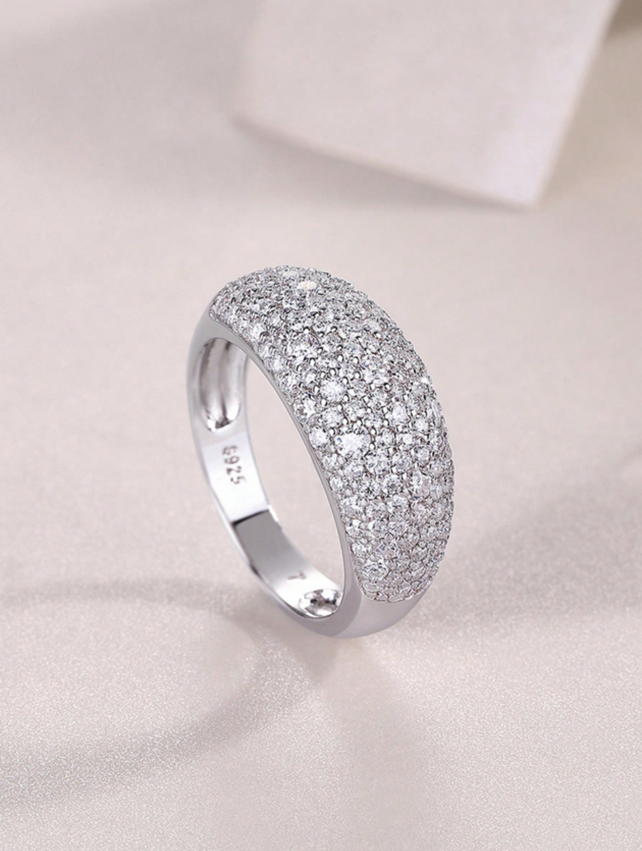 Moissanit Guld Ring | Elegant Glitrende