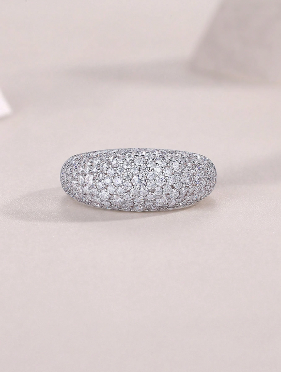Moissanit Guld Ring | Elegant Glitrende