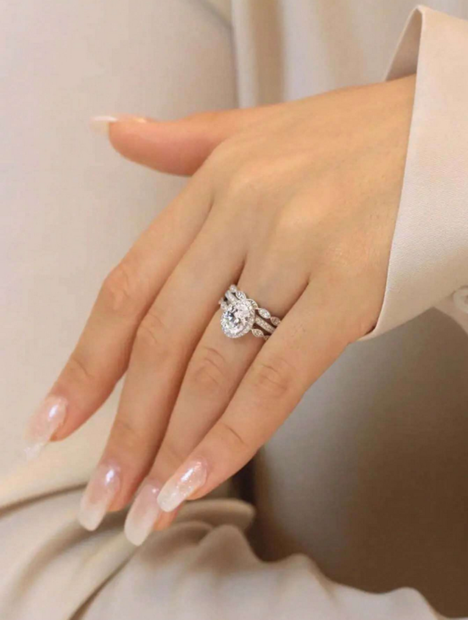 3-Piece Moissanite Stacking Rings | 925 Sterling Silver