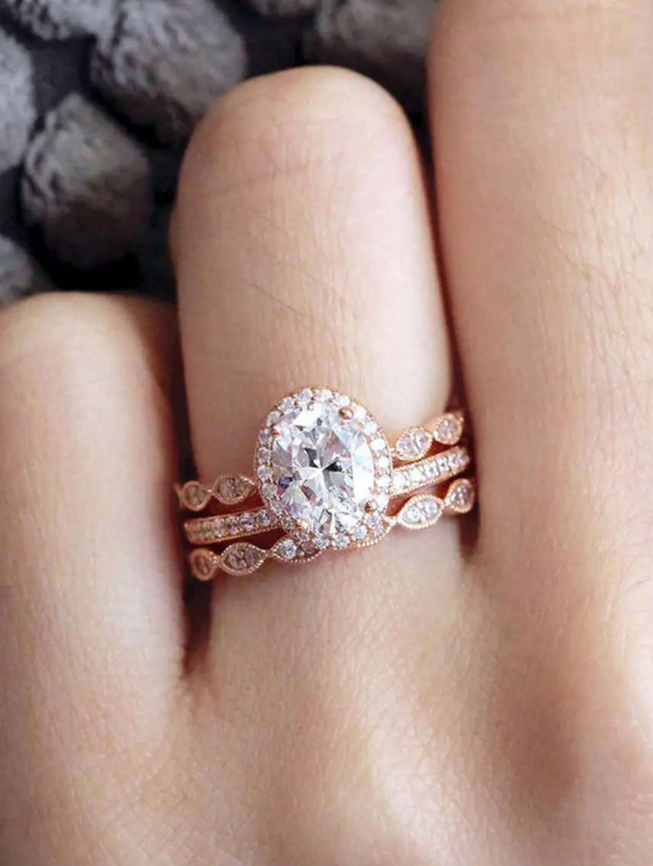 3-Piece Moissanite Stacking Rings | 925 Sterling Silver