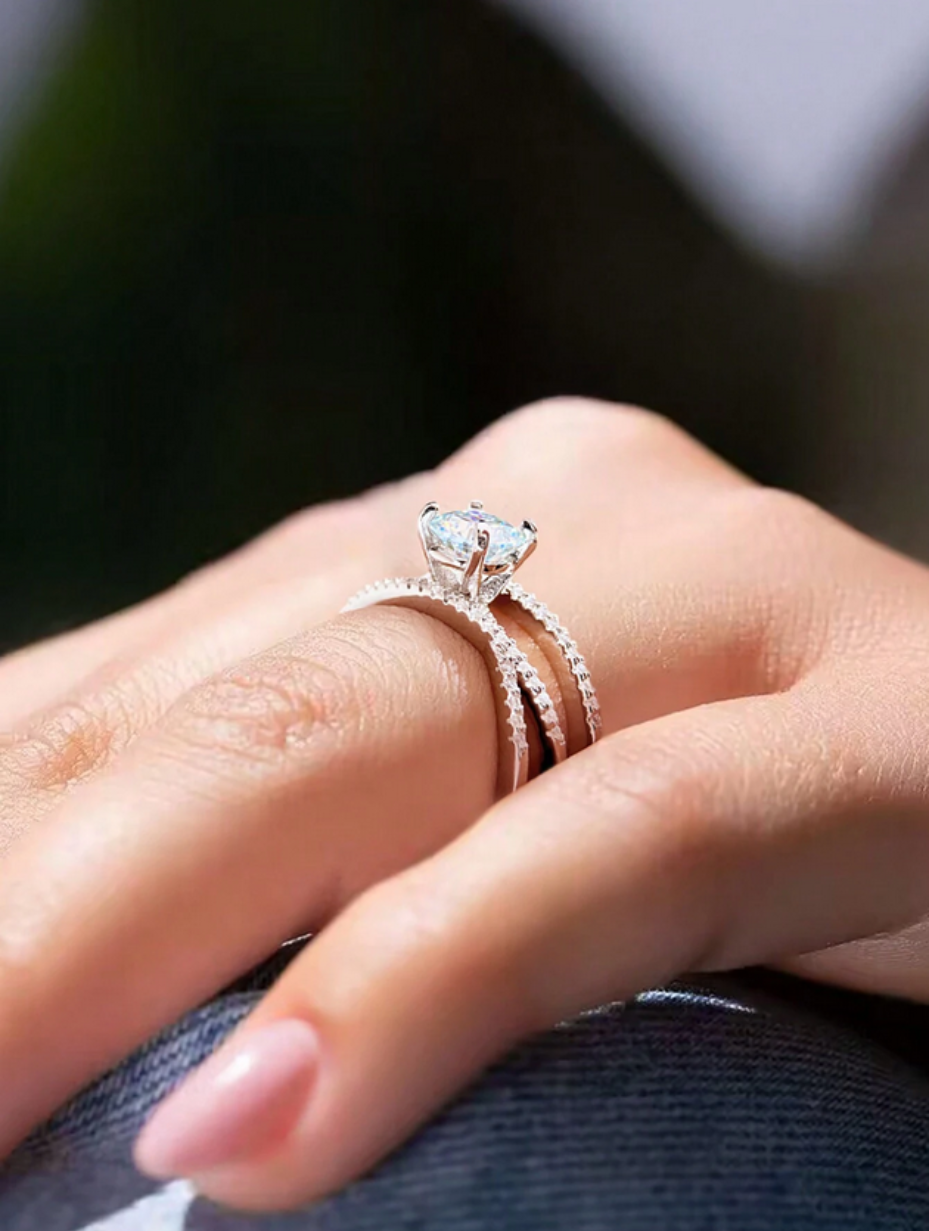 Galaxy Ring med Moissanite | 925 Sterlingsølv