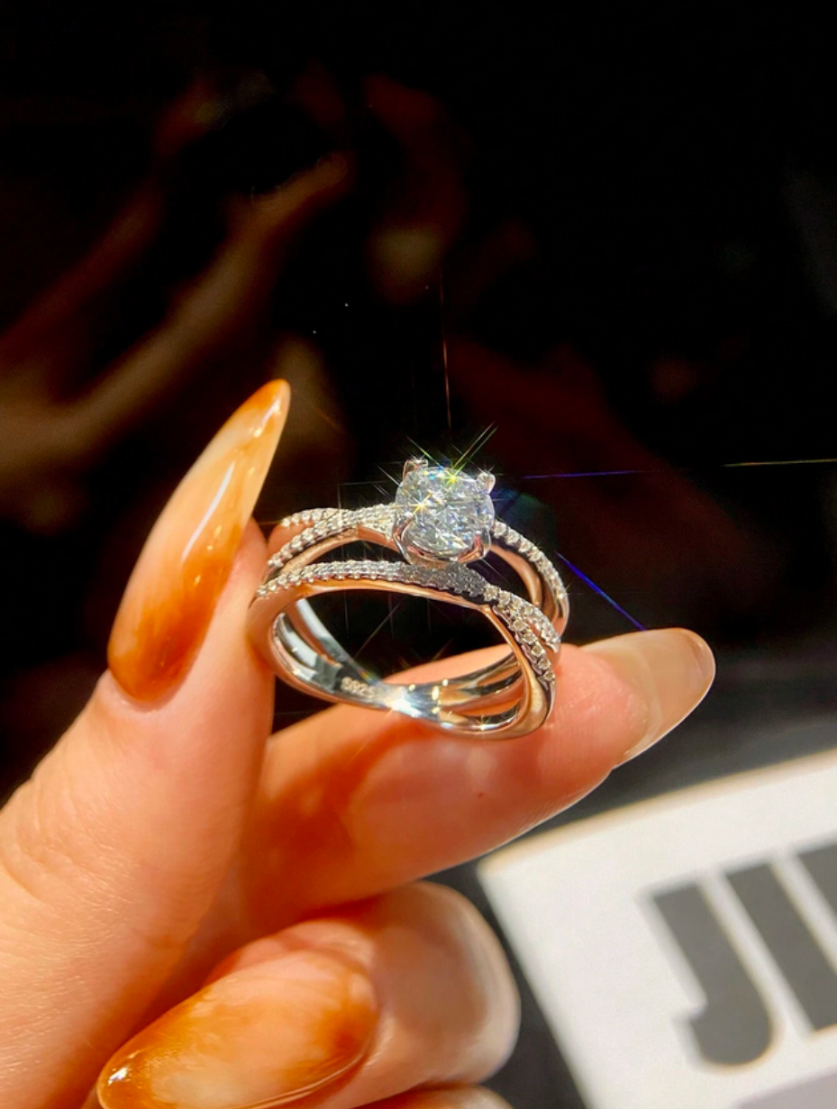 Galaxy Ring med Moissanite | 925 Sterlingsølv