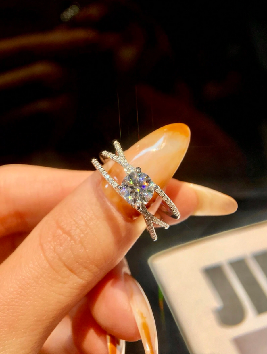 Galaxy Ring med Moissanite | 925 Sterlingsølv