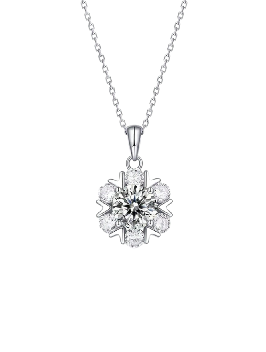 Moissanite Snefnug Grøn Sten Halskæde | Elegant og Tidløs Smykkegave