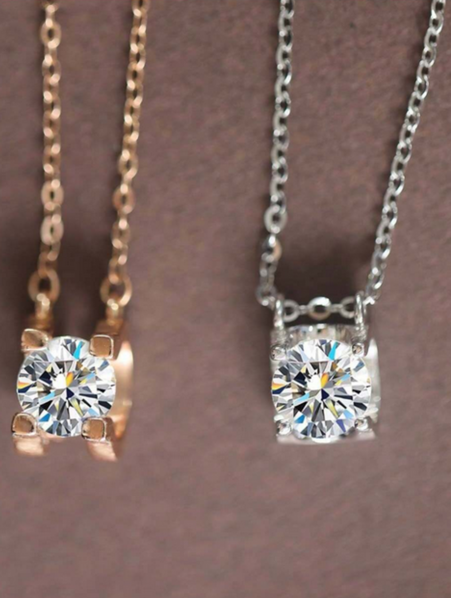 Premium Moissanite Pendant Necklace | Elegant Design