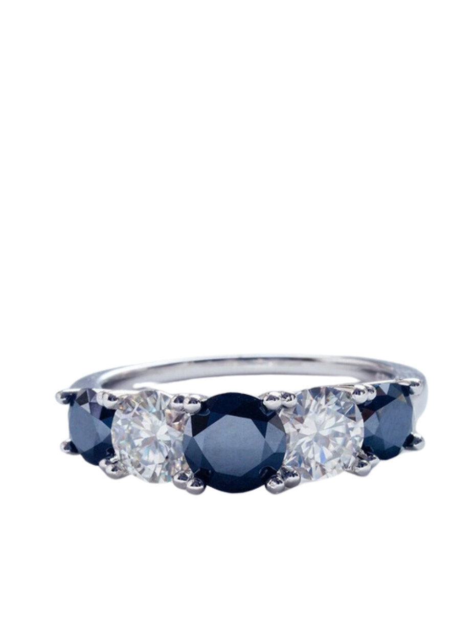 Mozambique Moissanit Ring | S925 Sterling Sølv