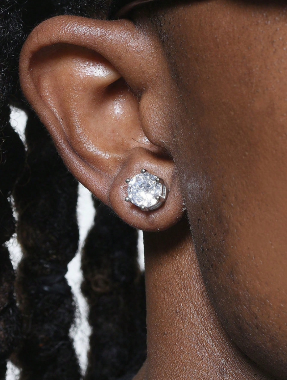 Sparkling Moissanite Stud Earrings | S925 Sterling Silver