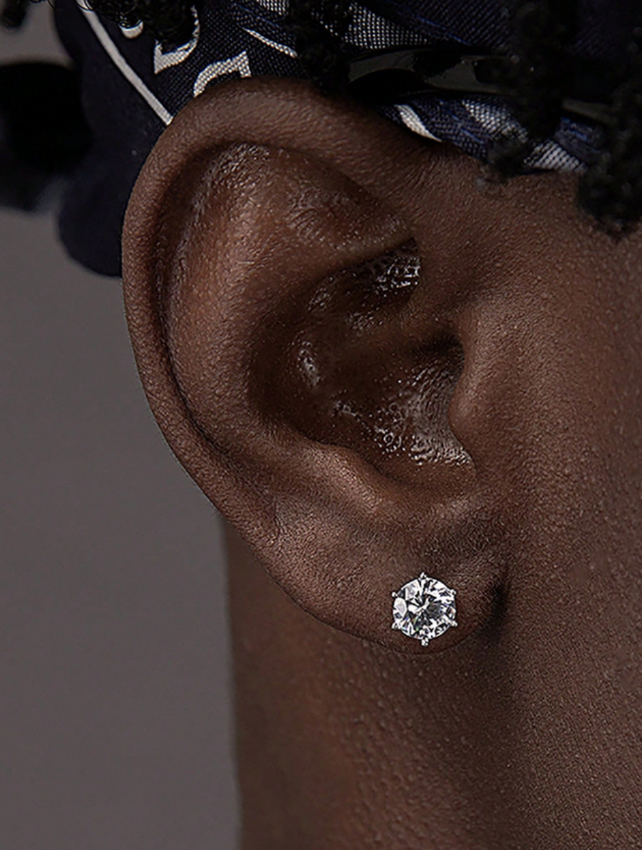 Sparkling Moissanite Stud Earrings | S925 Sterling Silver