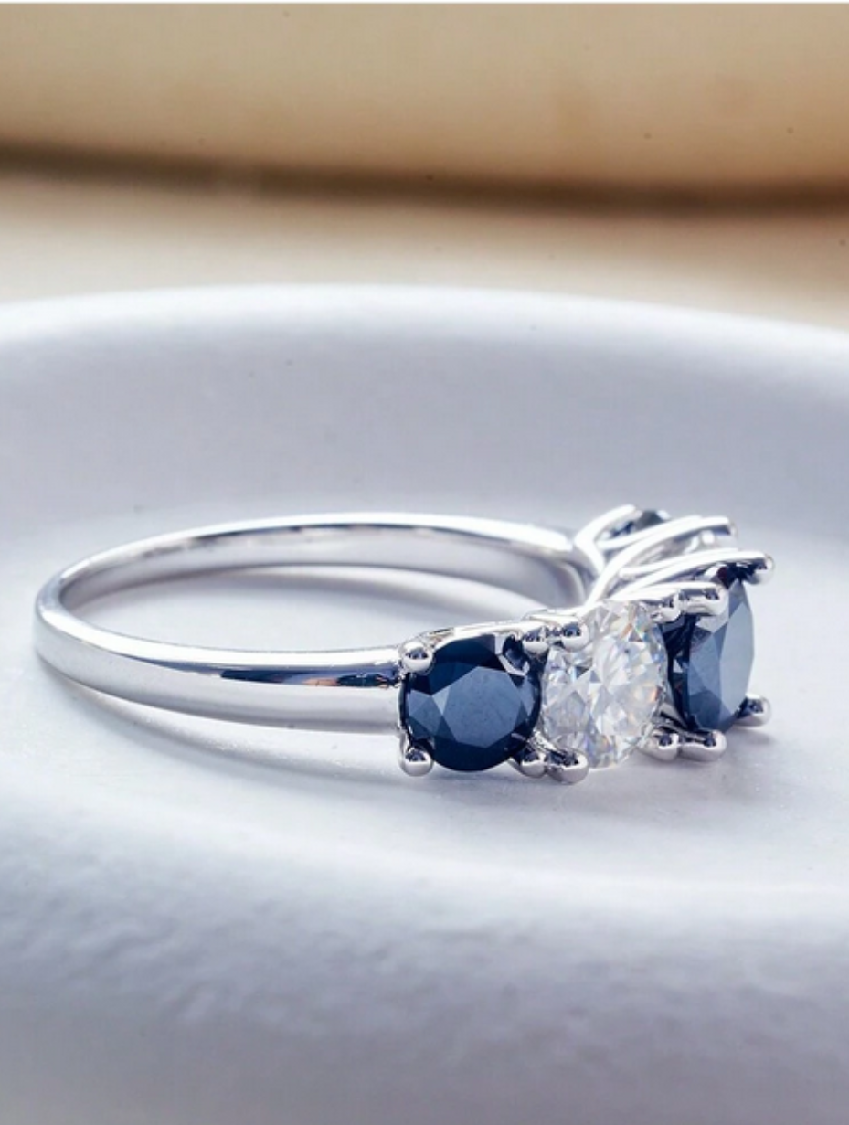 Mozambique Moissanit Ring | S925 Sterling Sølv