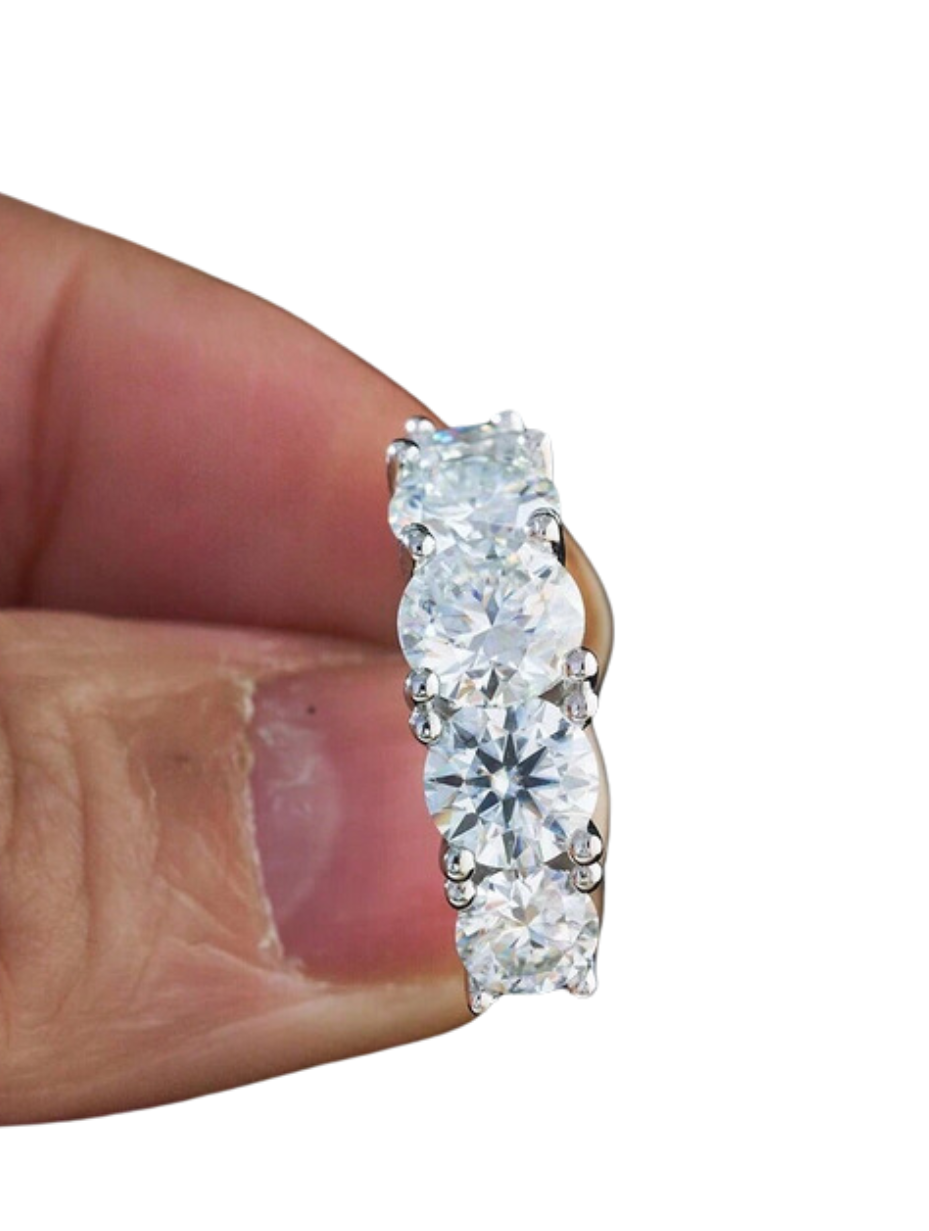Mozambique Moissanit Ring | S925 Sterling Sølv