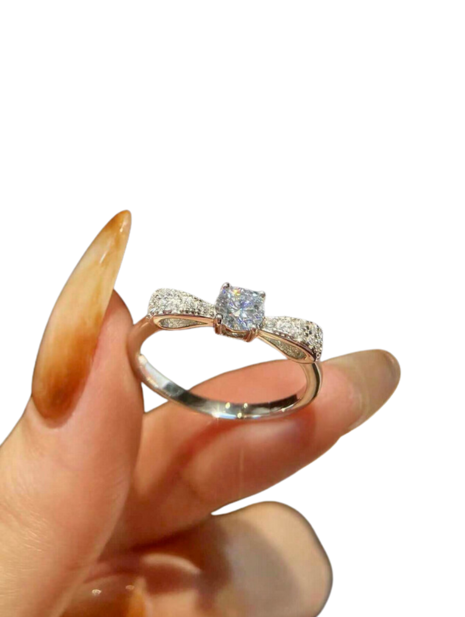 Fire-Klø Moissanit Ring | S925 Sterling Sølv