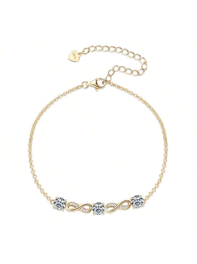 Drej Sløjfe Moissanite Armbånd | Elegant S925 Sterling Sølv