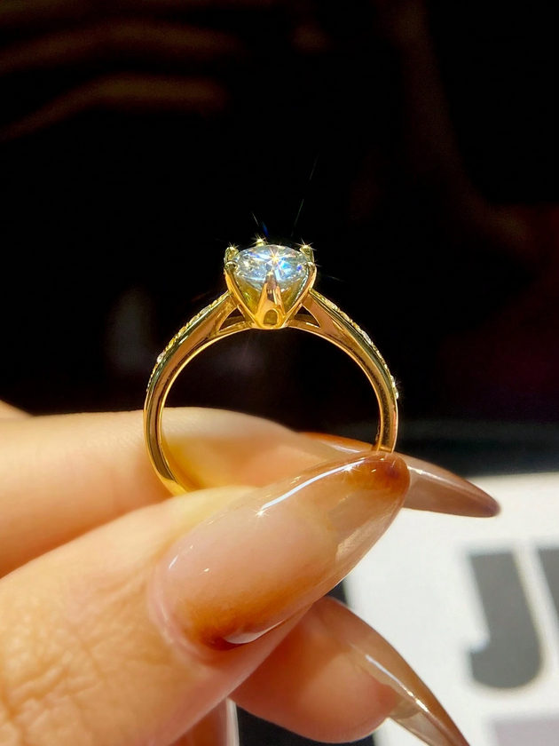 Luksus Moissanit Evighedsring | S925 Sterling Sølv Løftering