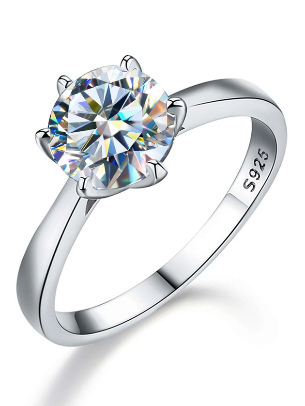 Udsøgt S925 Moissanit Evighedsring | Elegant Jubilæumsring