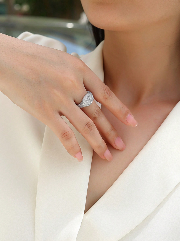 Simuleret Moissanitring | 18 Karat Forgyldt