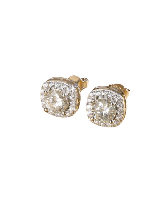 Elegant S925 Sterling Silver | 1ct/2ct Moissanite Stud Earrings