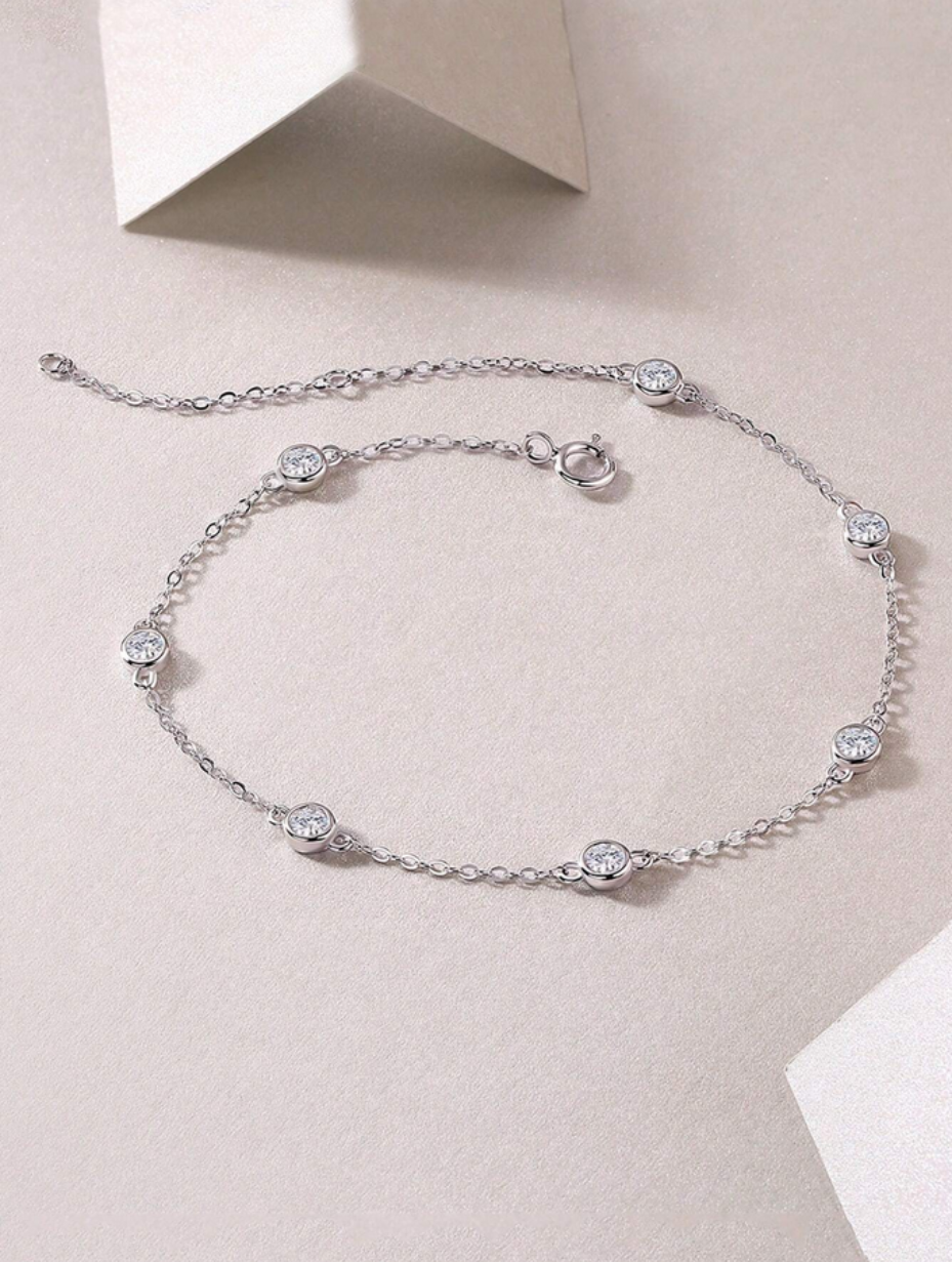 Moissanite Bracelet | Sweet & Versatile S925 Sterling Silver