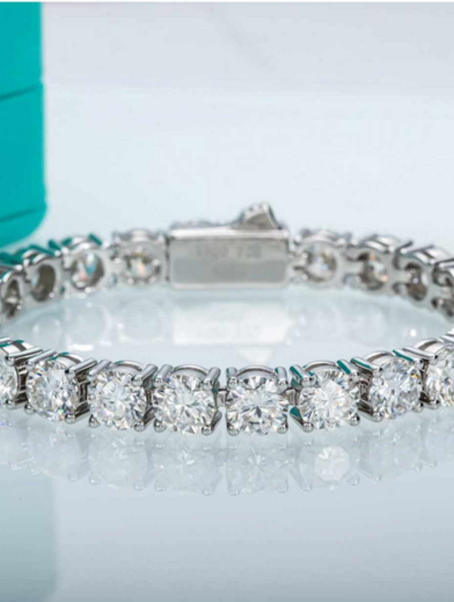 Moissanite Tennis Bracelet - S925 Sterling Silver