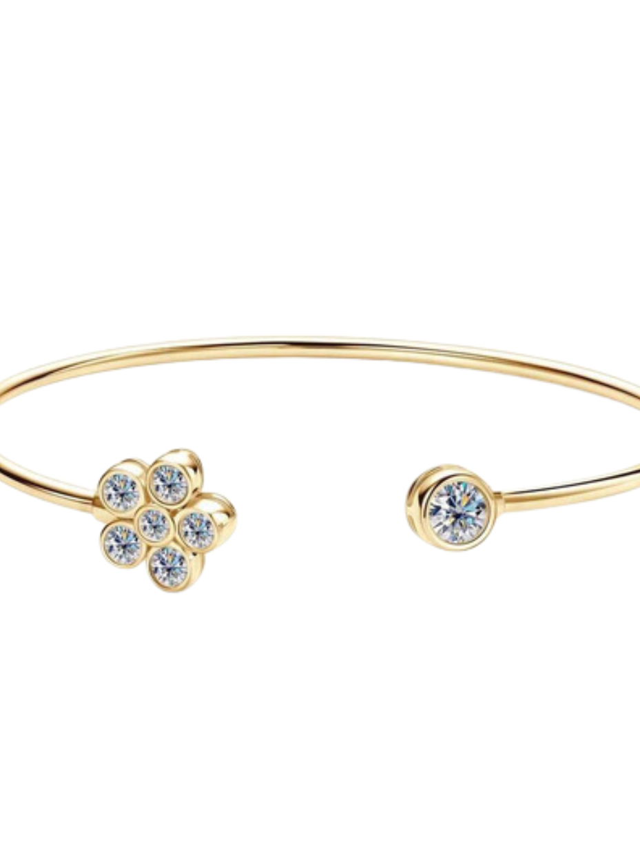 Moissanite Flower Bangle – A Perfect Gift for Any Occasion