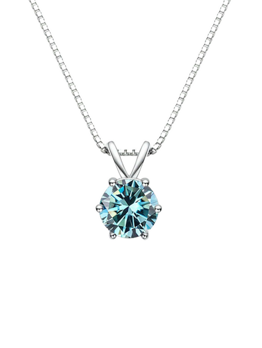 Aqua Elegance Pendant Necklace | Versatile S925 Sterling Silver