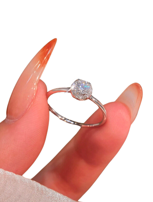 Udsøgt Moissanit Diamantring | 925 Sterling Sølv
