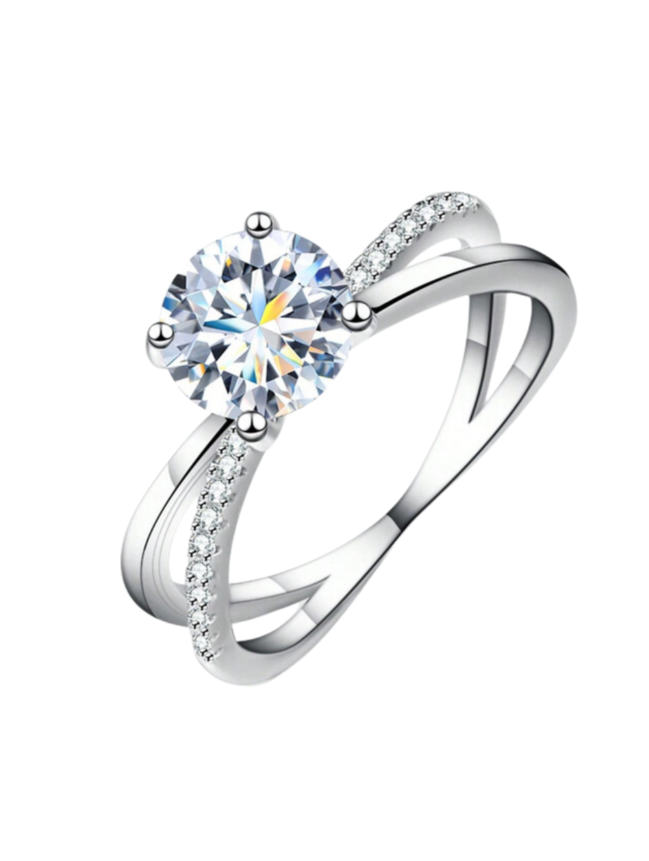 Luxury Moissanite Four Claws Ring | S925 Sterling Silver