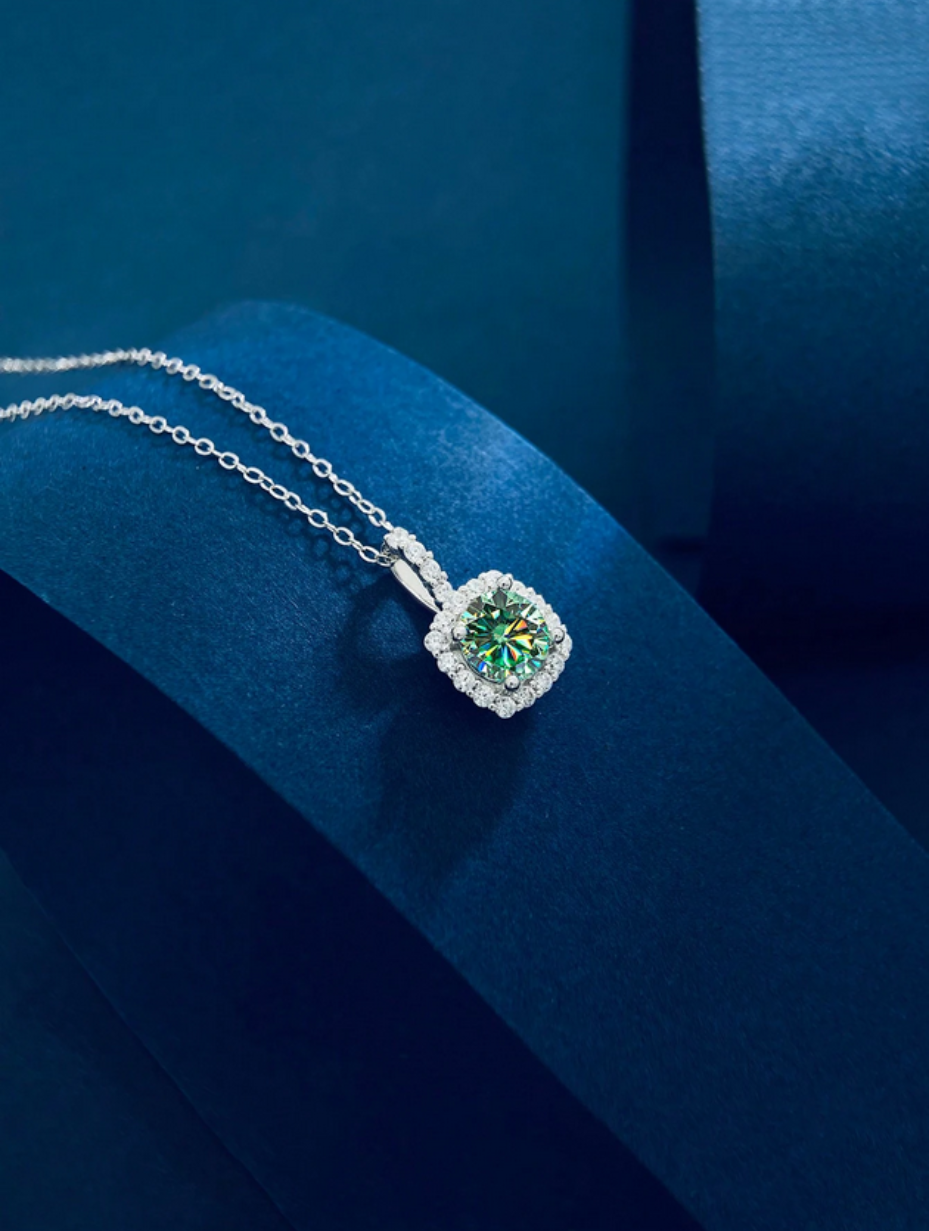 925 Sterling Silver Moissanite Necklace | Luxury Everyday Style
