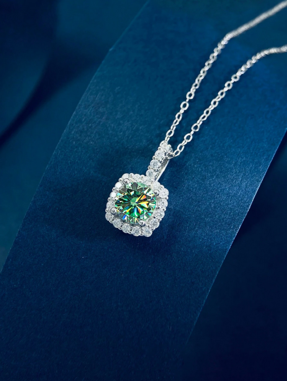 925 Sterling Silver Moissanite Necklace | Luxury Everyday Style