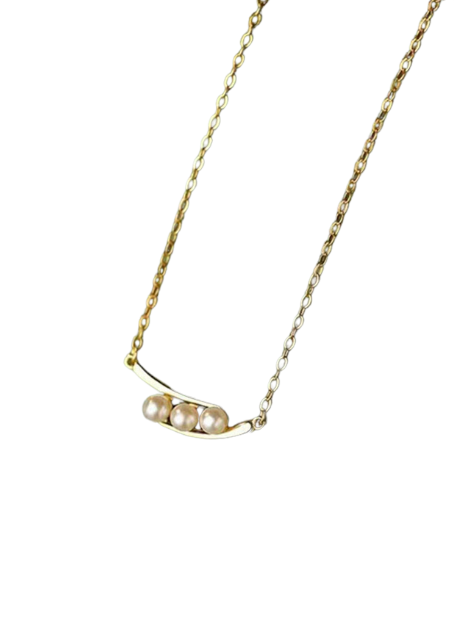 Stylish Pea Pearl Necklace | S925 Sterling Silver