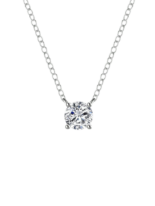 Classic Moissanite Pendant Necklace | 925 Sterling Silver