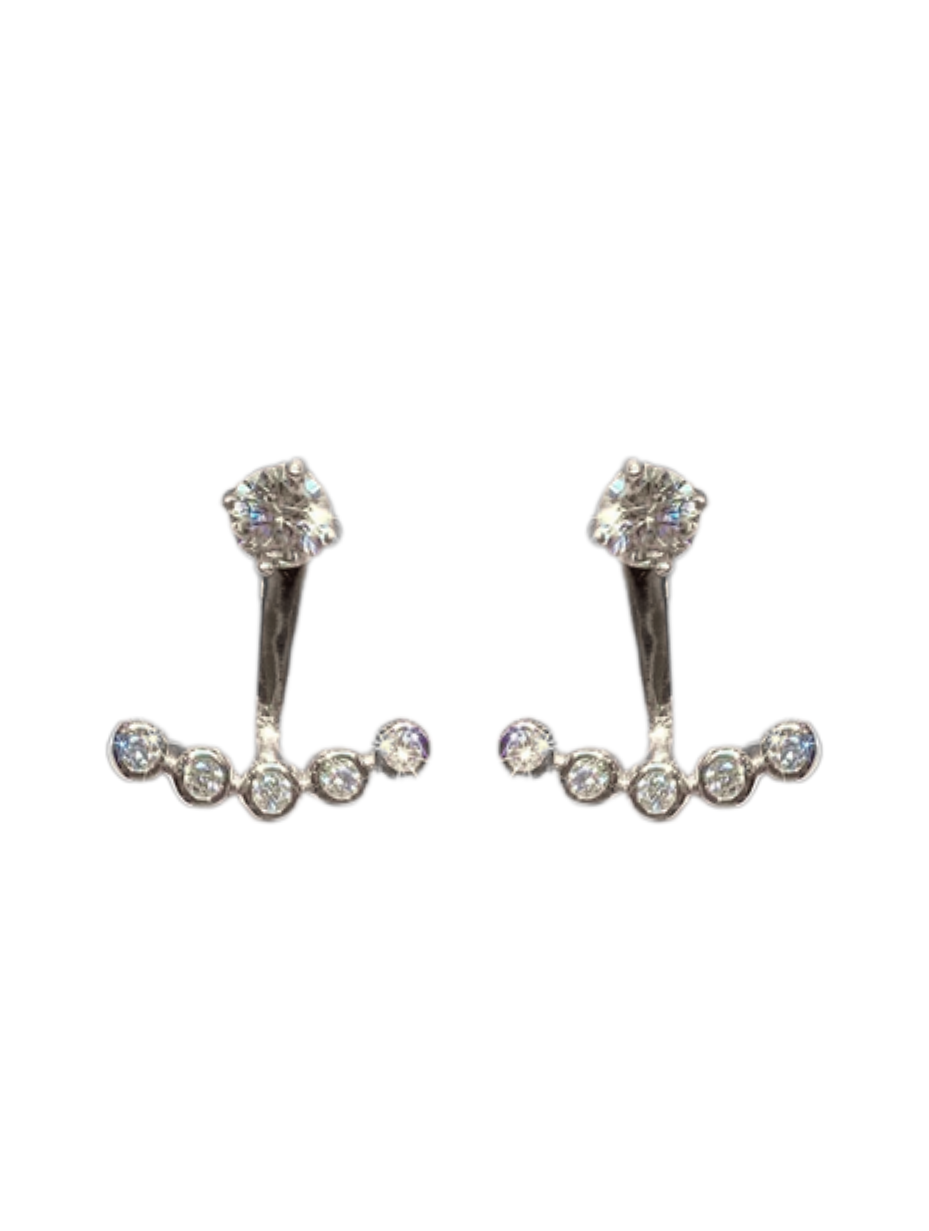 Sway Five Rows Moissanite Earrings | S925 Sterling Silver