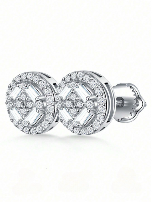 Moissanite Stud Earrings | S925 Silver Jewelry