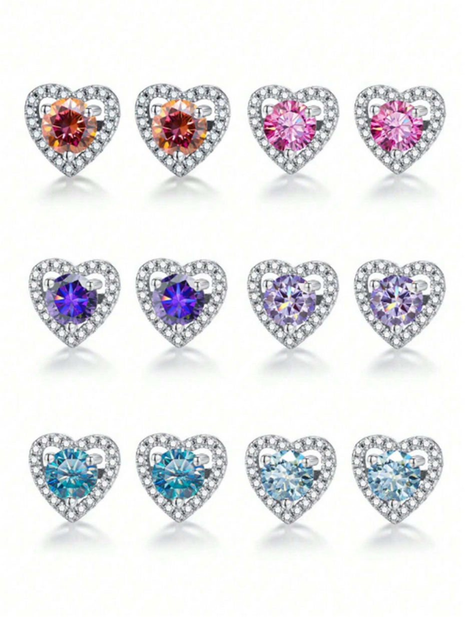 Elegante Moissanit Diamantøreringe | Sterlingsølv