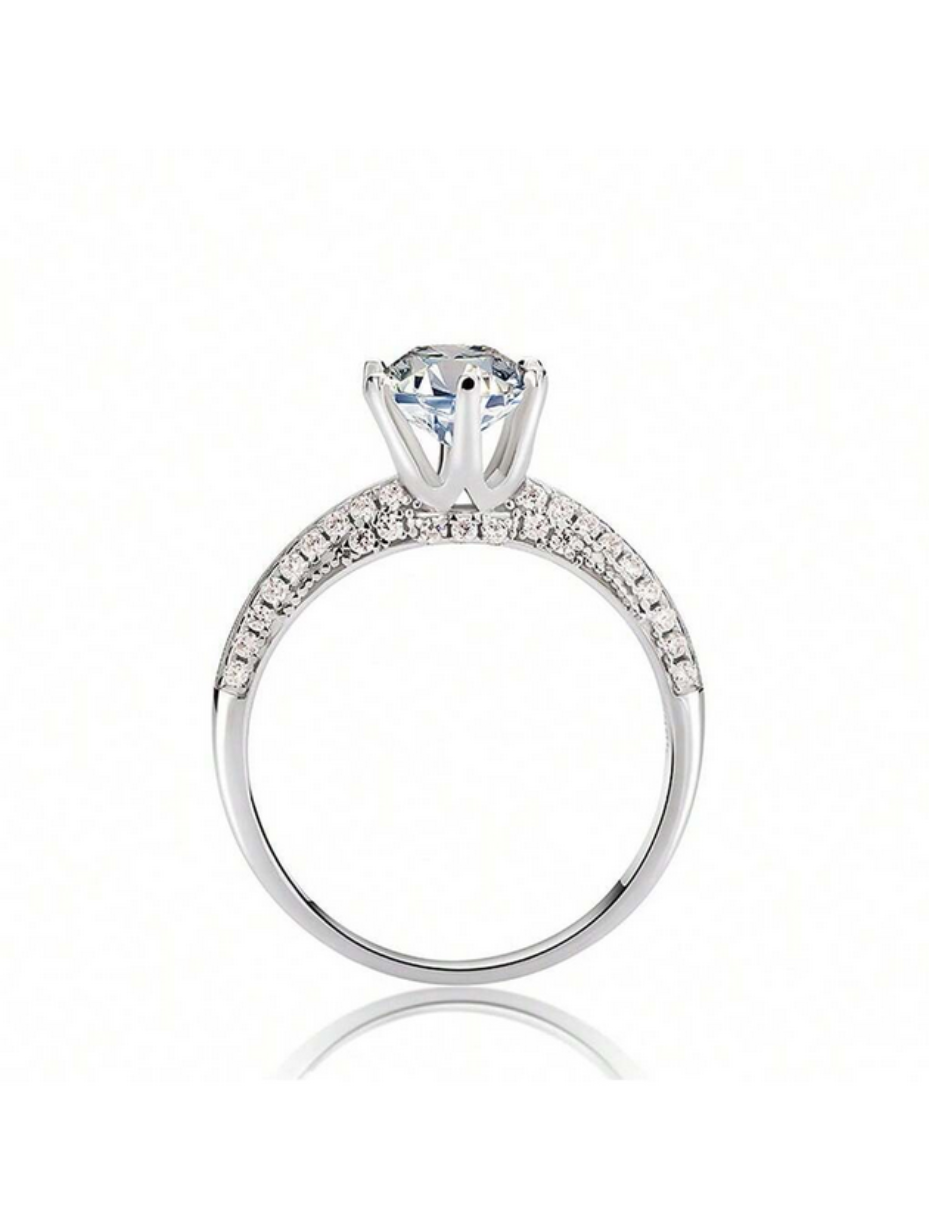 Round Moissanite Ring | Light Luxury Design